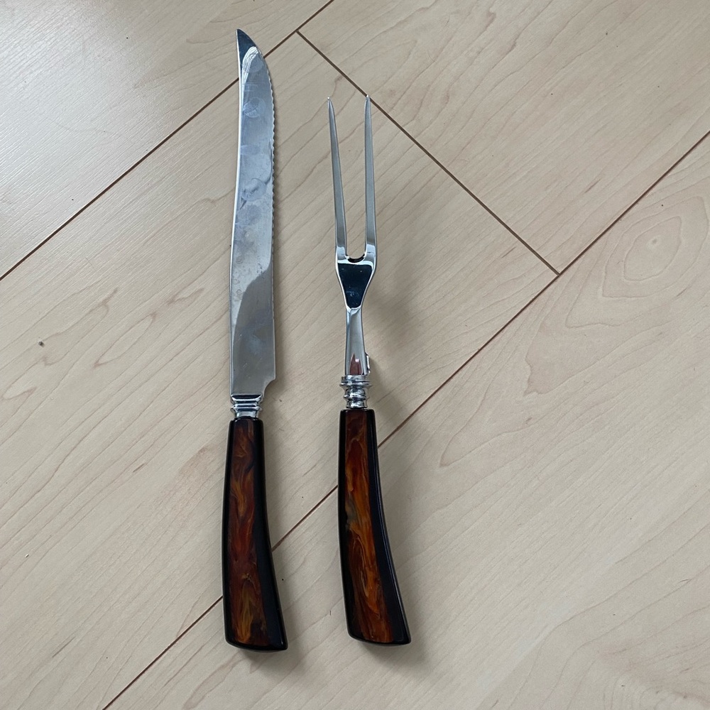 Vintage GLO-HILL Turkey carving set